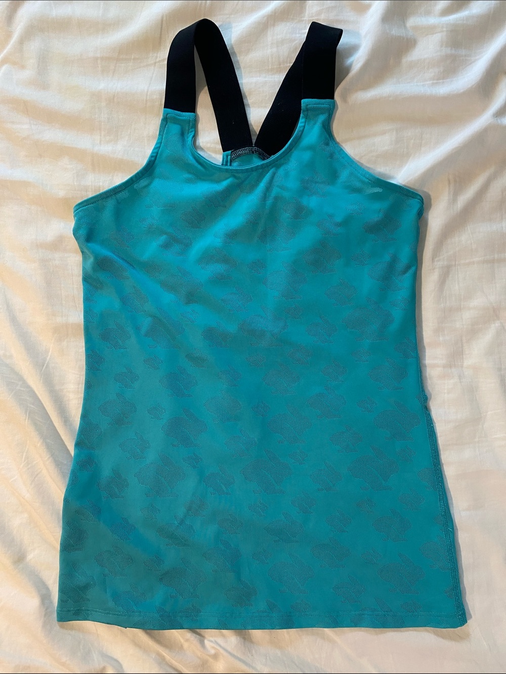 Women’s Teal Rabbit run Tank Top with Black Straps